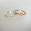 Gold and Silver Wire Wrapped Ring, Dainty Wire Wrapped Ring, Simple and Elegant Stacking Ring